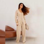 Conjunto em linho com Elastano  forrado tamanho  único